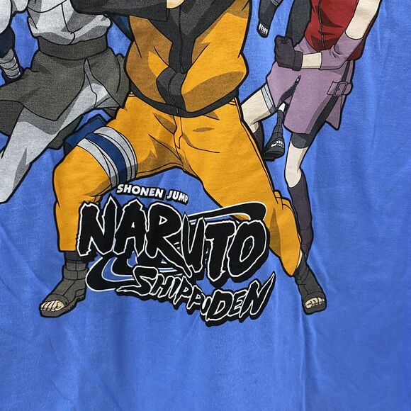 Shonen Jump Naruto Shippuden Group Image T-Shirt Men’s Size Medium 100% Cotton - Picture 5 of 7
